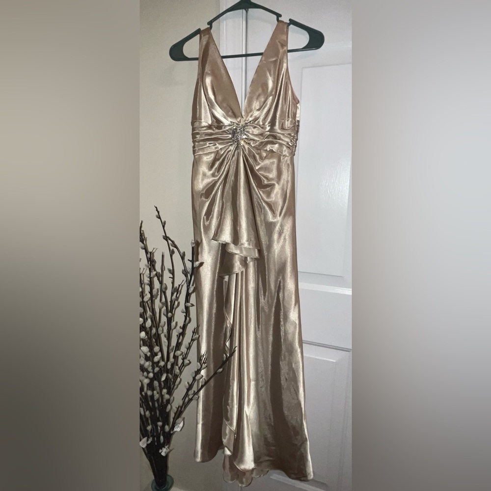 Faviana Elegant Cream Evening Gown